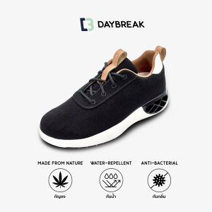 DAYBREAK Exseed รองเท้าผ้าใบ กัญชง ผู้ชาย ผู้หญิง สีดำ กันน้ำ antibacterial
