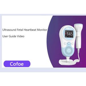 Cofoe Fetal Doppler Baby Heart Rate Monitor Home Use Ultrasound Sound Prenatal Unborn Device Portable Detector with Free Gel