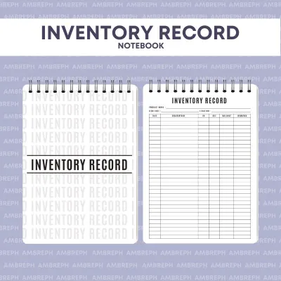 AMBREPH: INVENTORY RECORD MONITORING l A5 SIZE NOTEBOOK MONITORING PERSONAL BUSINESS RECORD 70GSM