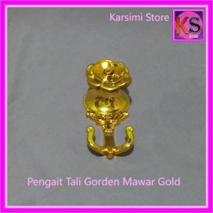 Hook Cantolan Simbori Minimalis Pengait Tali Gorden Model Daun Dan Bunga Mawar 1 pcs