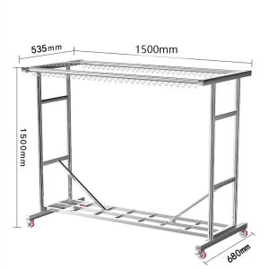 ราวตากผ้าสแตนเลส ราวตากผ้ากลางแจ้ง ราวตากผ้าท่อเหล็ก ประกอบง่าย ราวตากผ้า ราวตากผ้าสองเสา ราวตากผ้าทนทาน 1.5ม./1.8ม./2ม. มีให้เลือก 3 แบบ