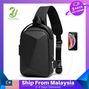 YILIONGDAQI Men Bag Anti-theft Sling Bag Male Waterproof Crossbody Chest Pack Shoulder Bag Side Bag For Men with USB