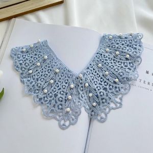 HEALMEYOU Doll Collar Lace Fake Collar Pearl Dress Decorative Shoulder Shawl DIY Clothes Accessories Decoration Shirt Collar Women/Girls