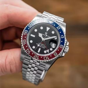PAGANI DESIGN 2026 GMT Watches Men Luxury Sapphire Automatic Mechanical Watch 40MM Stainless Steel Waterproof Watches for men