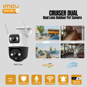 CCTV Outdoor Home Security Surveillance IMOU Cruiser Dual 6/10MP Securing 2 Zones at Once IMOU SENSE
