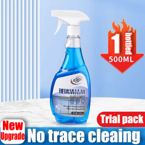 Markless Cleaning🌟 Glass Cleaner 500ML Multi-purpose Glass spray cleaner Strong cleaning lasting transparent Rainy season Glass Stubborn Stain Cleaner All-purpose Bathroom Car Window Mirror Glass Foam Cleaner Concentrated Glass Anti-fog Cleaner