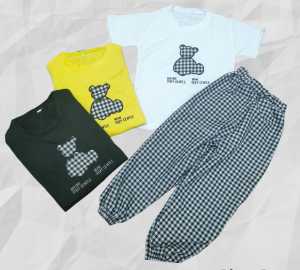 Setelan Anak Perempuan Lengan Pendek & Setelan PANDA