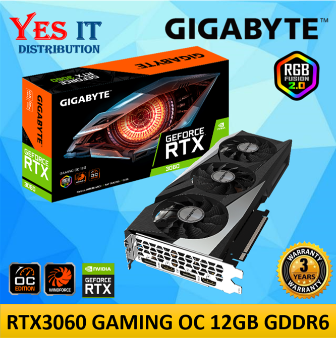 Gigabyte GeForce RTX 3060 GAMING OC 12GB GDDR6 192bit