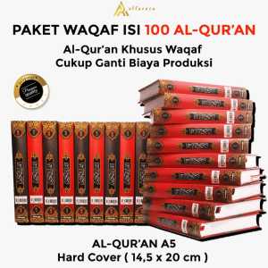 Alfareza - Paket Isi 100 Al Quran Waqaf Ukuran A5 Termurah / Quran Wakaf Terjemahan Perkata Dengan Metode Brilian 6 Langkah Cepat Baca Quran