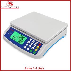 เครื่องชั่งอาหารความจุสูง 30kg พร้อมหน้าจอ LCD และฟังก์ชัน Tare สำหรับชั่งเนื้อและผักในครัวอุตสาหกรรม