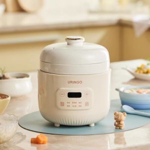 Uringo หม้อต้มอัตโนมัติอาหารเด็กหม้ออาหารอาหารเด็กกระโถนเด็กขนาดเล็กอเนกประสงค์ขนาด1ลิตรหม้อตุ๋นโจ๊กไฟฟ้าอัตโนมัติขนาดเล็ก