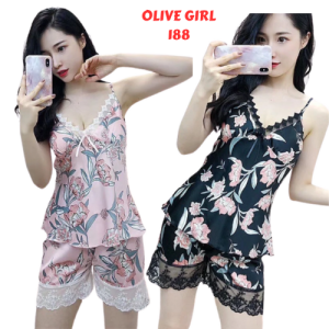 188 Lingerie/Piyama/Daster/Baju Tidur Seksi/Setelan/Set/Hotpants/celana Pendek/Tanktop/Croptop/Sererahan/kado/hadiah/baju tidur import