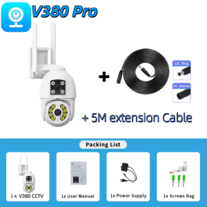 CCTV Outdoor Waterproof 360 WIFI Degree V380 Pro 1080P HD CCTV Camera Wifi Connect to Cellphone Night Vision