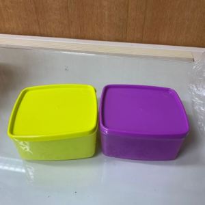 Tupperware Snowflake Sq Rd (2) 400ml