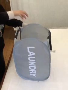 Portable Mesh Pop Up Laundry Hamper Wide Opening Breathable Collapsible Space-Saving Laundry Basket COD