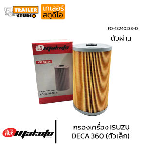 ชุดกรองน้ำมันเครื่อง ISUZU DECA360 (เครื่อง 6UZ) MAKOTO ไส้กรองน้ำมันเครื่อง อิซูซุ รถบรรทุก ไส้กรองเดก้า360 กรองเครื่อง360 EURO3 (1ชุด2ลูก)