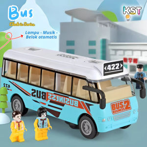 [KST] Mainan Bus Elektrik Anak Laki Laki Lampu Suara Berjalan Otomatis Kendaraan Kado Ulang Tahun