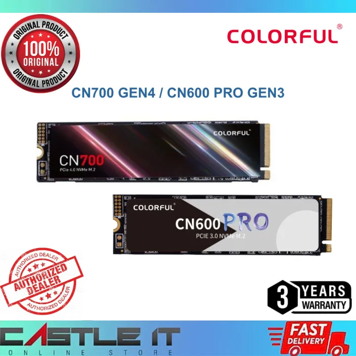 Colorful CN700 GEN4 / CN600 PRO 512GB / 1TB 2TB M.2 2280 NVMe PCle Gen3 x4 SSD Solid Stated Drive
