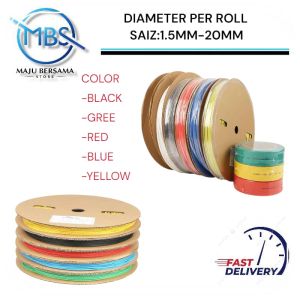 ROLL 1.5MM-20MM100M/200M Heat Shrink Insulation Tubing Tube Wrap Wire Cable Sleeve Shrinkable