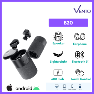 B20 2in1 Wireless Stereo Speaker dan Earbuds TWS Bluetooth 5.1