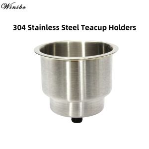 อุปกรณ์เสริมสำหรับถ้วยชาของเรือยอชท์สองแพ็คสแตนเลสที่วางแก้วอุปกรณ์ที่ใส่แก้วชาอุปกรณ์เรือยอชท์