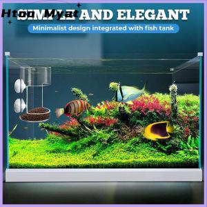 tantuoye หลอดอะคริลิกใส่อาหารปลาที่ใส่อาหารปลาพร้อมถ้วยดูดสำหรับ2025ตู้ปลาใหม่