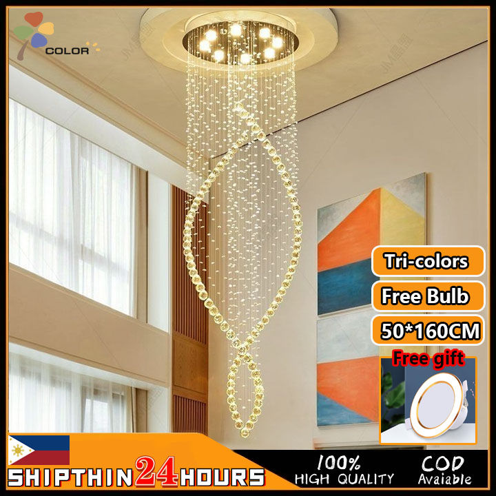 【Warranty】Luxury Crystal Chandelier Design Hanging Lighting Large ...