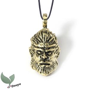 Vintage tôn ngộ không Sun Ngộ Không Mặt Dây Chuyền Với Dây Miễn Phí Wukong Tượng Thủ Công Mỹ Nghệ Tự Làm đồ treo móc khóa Retro cá tính sáng tạo Trang Trí Bộ Sưu Tập quà tặng bé trai Người Đàn Ông