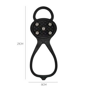 2PCS Outdoor 5-tooth Anti-Slip Snow Ice Climbing Grip Spike Shoes Crampons Ice Snow Ghat Walk Cleats Hiking Mountaineering