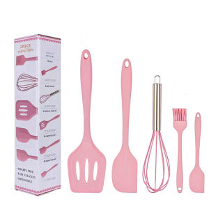 5Pcs/Set Silicone Kitchen Utensils Set Silicone Spatula Shovel Kitchen Cookware Heat-Resistant Non-Stick Cooking Tool