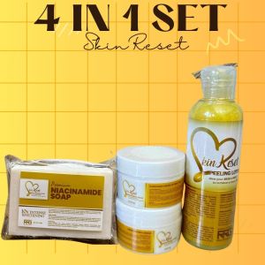 SkinReset 4 In 1 Set 50ml/100ml(Peeling lotion+10gSBC+10gMMC+Niacinamide Soap)