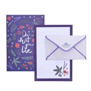 Letter Writing Stationery Set Decorative Floral and Animal Prints for Letter Writing Notepad