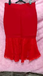 Des rok merah kode 887atau 303 casual modis fashionable model kekinian