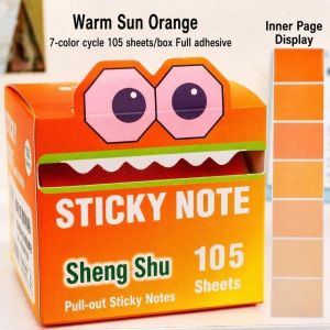 NEXTYOO Trong suốt óng ánh Giấy ghi chú dán có thể  ra Chống thấm nước 105 tờ mỗi cuộn Giấy ghi chú dính có nhũ  Keo dán chắc chắn Giấy ghi chú văn phòng Đối với văn phòng phẩm học sinh