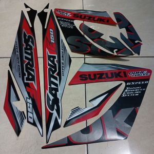 stiker striping suzuki satria fu f 150 2015 hitam lis body standar berkualitas original