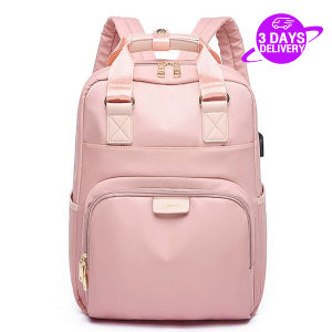 Leacat women backpack large capacity USB backpack 13.3 14 15.6 inch  fashion waterproof  laptop backpack