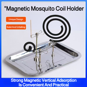 Portable magnetic mosquito coaster set