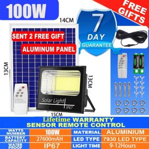 Solar Lights PHSolar Flood Light Outdoor Waterproof LED solar light flood light IP67 solar lights with remote