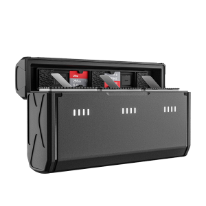 TELESIN Endurence Pin Cho GoPro Hero 11 10 9 1750 MAh Pin 3 Khe Thẻ TF Lưu Trữ Pin Hộp Dụng Cụ Sạc Cho GoPro 9 10 11