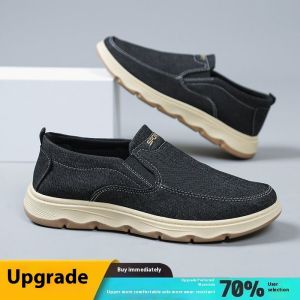 LAL nam mới Bắc Kinh cũ Giày vải thời trang giản dị Giày Vải Giày lái xe giày cho các ông bố thoáng khí