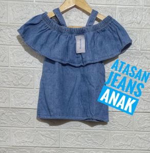 Atasan jeans Emerald Anak SOFT JEANS PREMIUM model sabrina ( perkiraan usia 1-4 tahun)