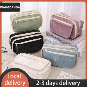 [COD] WANGDANDA Ship within 24 hours Kawaii Large-capacity Pencil Bag Flip-top Translucent Student Stationery Storage Bag Boys And Girls Simple Stationery Pen Box