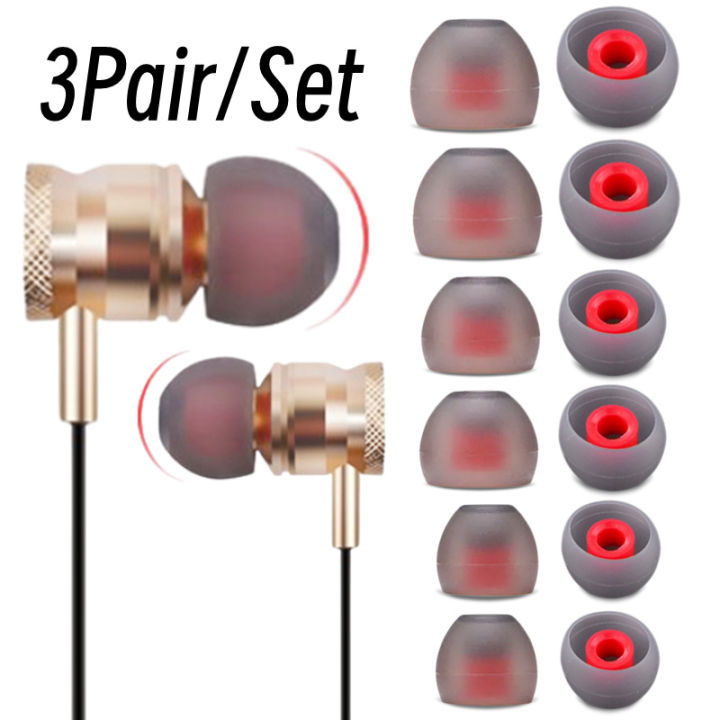 Earphones Plus Replacement Earbuds - 6 Pairs Silicone Ear Tips For In-Ear Headphones