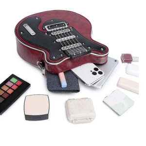 Crossbody Bag Creative Guitar Shape Shoulder Bags Zipper Bag for Girls Women PU Leather Bag Purse