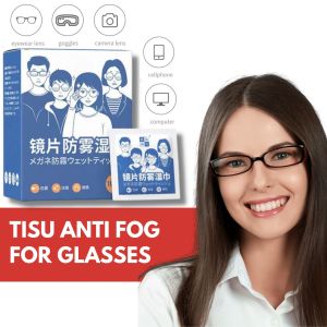 1 Kotak 100 Pcs Tisu Anti Fog / Embun Lensa Kacamata & Kamera - Fog Wipes Glasses Cleansing Wipes ( Group )