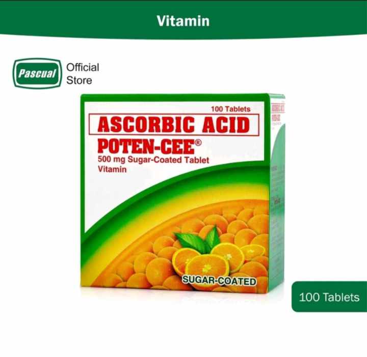 PotenCee Ascorbic Acid Vitamin C 500mg 100 Tablets Lazada PH