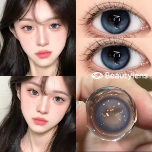 BEAUTYLENS Basque Black Ice minus(-0.50s/d-8.00）Softlens Lensa Berwarna Lensa mata Ukuran 14.2mm