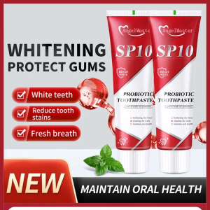 💕Say Goodbye to Yellow Teeth Anxiety💕 SP10 Probiotics Fast-Acting Whitening Toothpaste Decomposes Coffee Stains and Tea Stains Whitens and Inhibits Bacteria Cleans Teeth Whitens Teeth Quickly