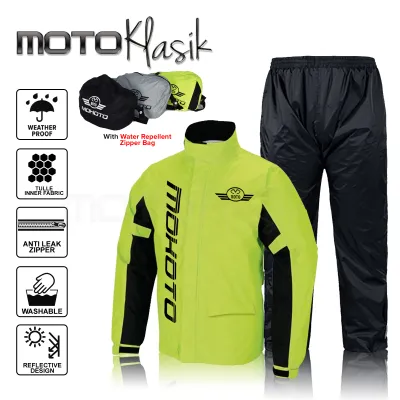 MOKOTO HIGH QUALITY RAIN BUSTER / RAINCOAT SET WATERPROOF MOTORCYCLE RAIN SUIT UNISEX RAIN PROTECTION