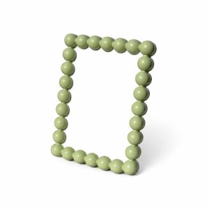IFFINE Viền đính hạt Khung ảnh Hạt nhựa tròn Màu sắc bánh macaron Giá đỡ khung ảnh Hiện đại Màn hình hiển thị ảnh để bàn Phòng làm việc tại nhà
